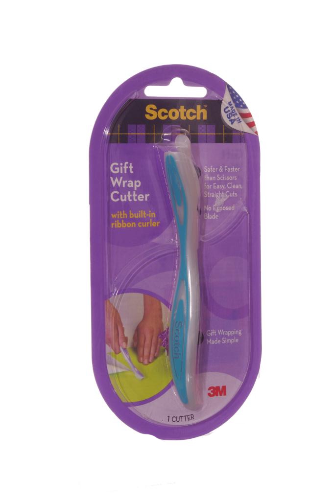 Scotch Gift Wrap Cutter Christmas Wrapping Paper Ribbon Curler Blade