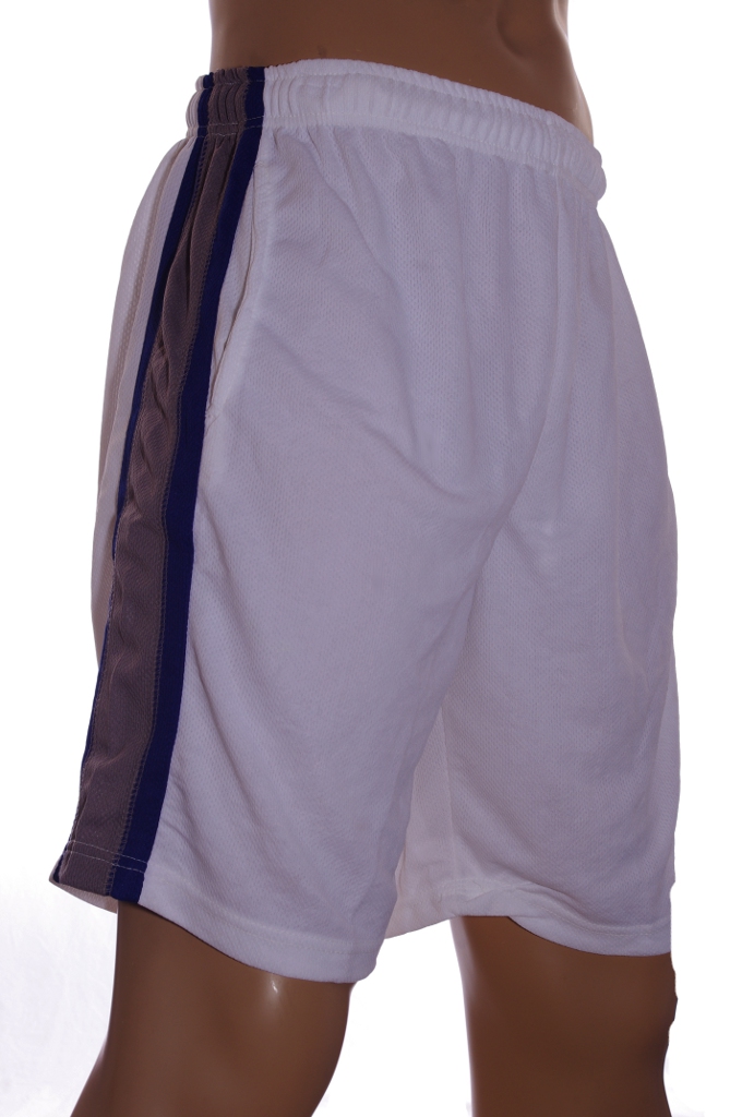 Mens White Athletic Gym Sports Basketball Shorts Sm Med Lg 2X 3X Big