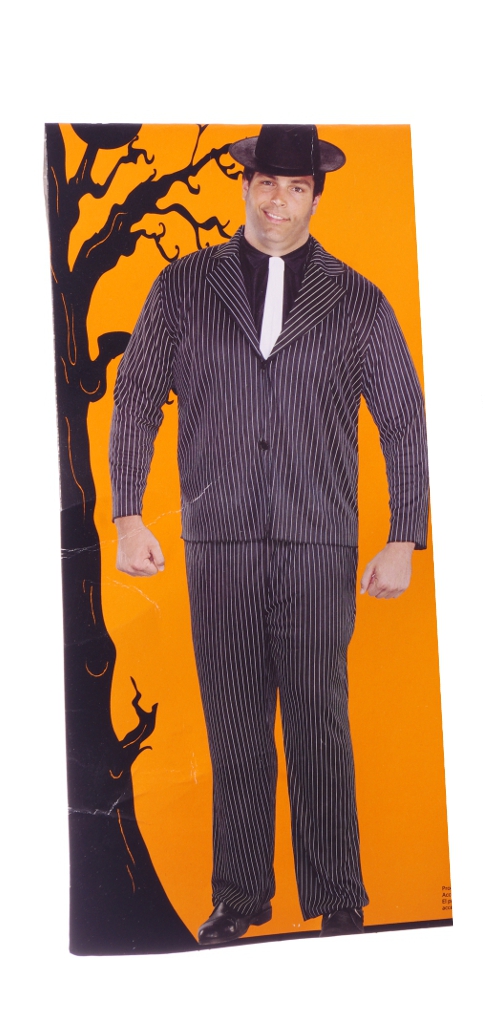 Mens Adult Gangster Pimp Halloween Costume Pin Stripe Suit Jacket 2XL