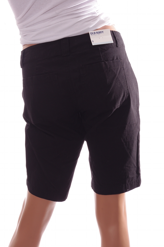Womens Old Navy Black Long Bermuda Shorts Crop Pants Size 0 XXS x Small New