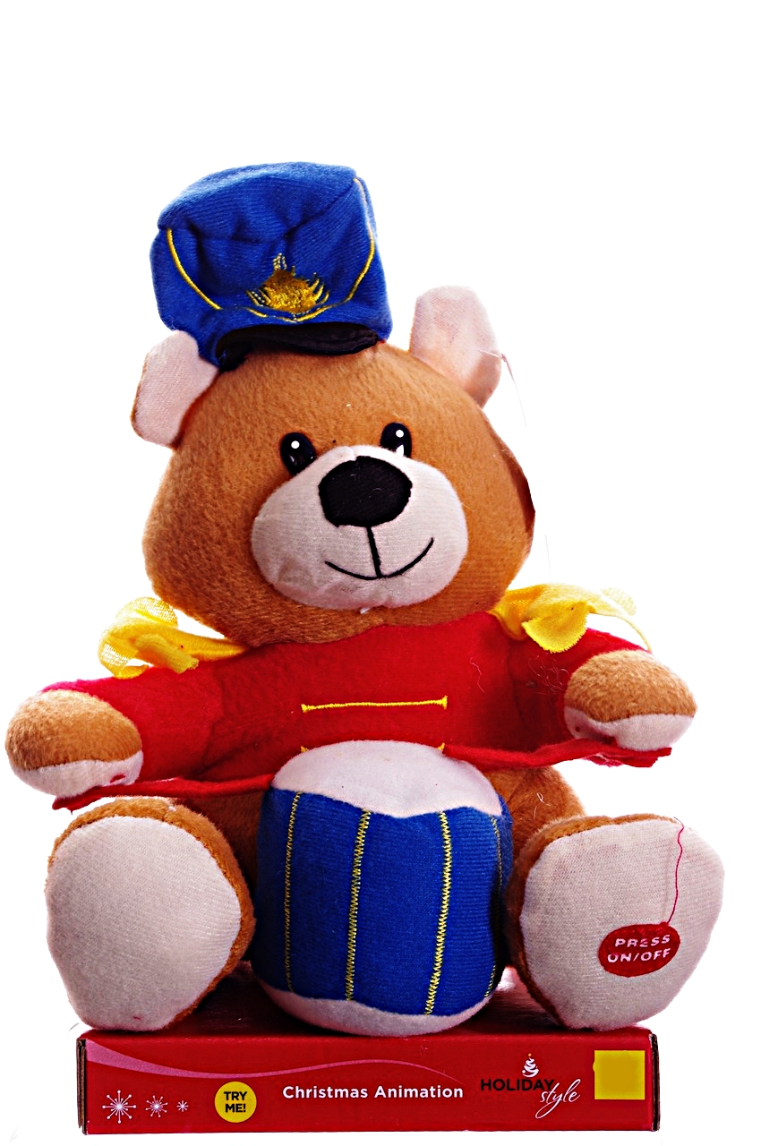 Christmas Little Drummer Boy Bear Singing Dancing Animated Music Toy New