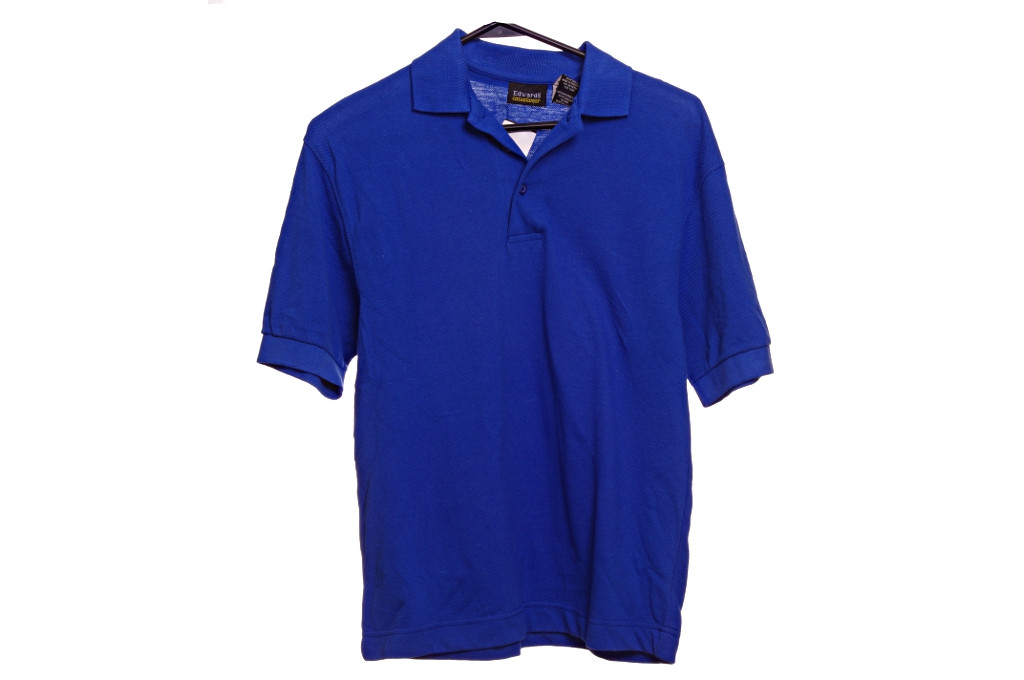 Edwards Mens Casual Blue SS Polo Golf T Shirt Size XS Extra Small Cotton New